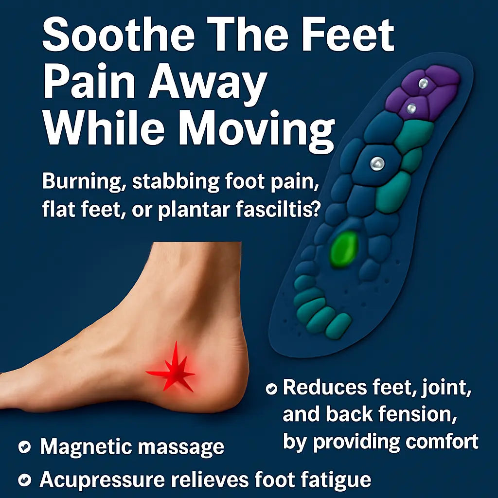 Aureza Touch reflexology insole for heel support and foot comfort