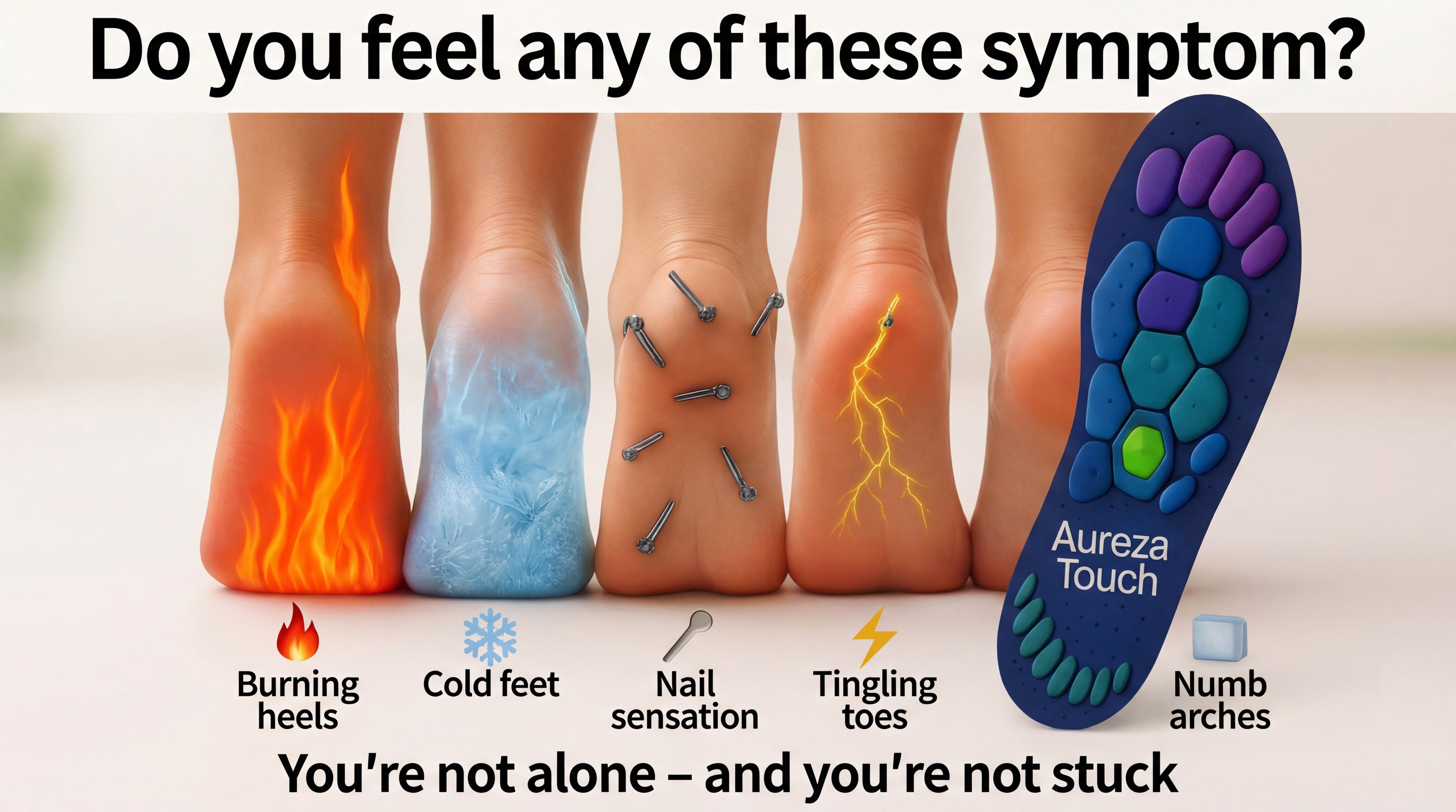 Orthopedic foot insoles with magnetic acupressure points for pain relief